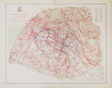  [ÉGOUTS de PARIS] Égouts de Paris au 1er janvier 1878.