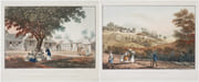 [ANTIGUA] Vue de l'établissement des missions à S.t Johns dans l'isle d'Antigoa aux Indes occidentales [et] Vue de Gracehill dans l'isle d'Antigoa aux Indes occidentales. par STOBWASSER (Ludwig). - Image 1