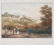  [ANTIGUA] Vue de l'établissement des missions à S.t Johns dans l'isle d'Antigoa aux Indes occidentales [et] Vue de Gracehill dans l'isle d'Antigoa aux Indes occidentales. par STOBWASSER (Ludwig). - Image 3