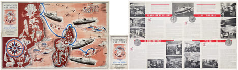 Messageries Maritimes. Ligne de l'océan Indien. m.s. “Ferdinand de Lesseps” “Jean Laborde” “La Bourdonnais” “Pierre Loti”.. BAILLE (Hervé).