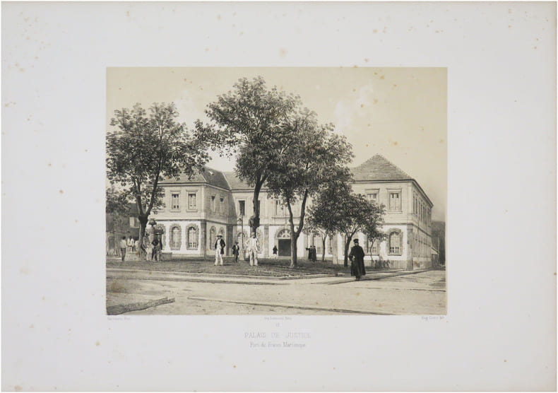  [MARTINIQUE] Palais de Justice. Fort-de-France, Martinique.. HARTMANN (Hippolyte) & CIC&Eacute;RI (Eug&egrave;ne).