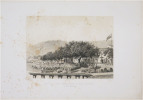  [MARTINIQUE] Vue de la place Bertin prise du quai Larougerie. S.t Pierre, Martinique.. HARTMANN (Hippolyte) & CIC&Eacute;RI (Eug&egrave;ne).