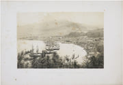  [MARTINIQUE] Vue de la ville de S.t Pierre, prise de la batterie S.te Marthe. Martinique. par HARTMANN (Hippolyte) & CICÉRI (Eugène).