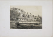  [MARTINIQUE] Vue du château d'eau ou canal de Gueydon. Fort-de-France, Martinique. par HARTMANN (Hippolyte) & CICÉRI (Eugène).