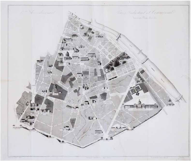  Paris industriel et commercial. Nouveau plan illustr&eacute;. 12.me arrondissement.. LEYNADIER (Camille) & LE BRUN (Ernest).
