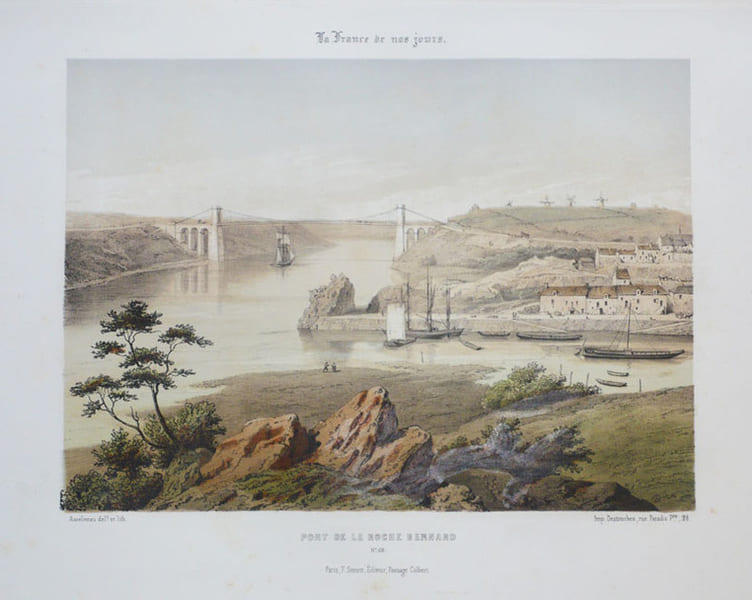  [LA ROCHE BERNARD] Pont de La Roche Bernard.. ASSELINEAU (L&eacute;on-Auguste);