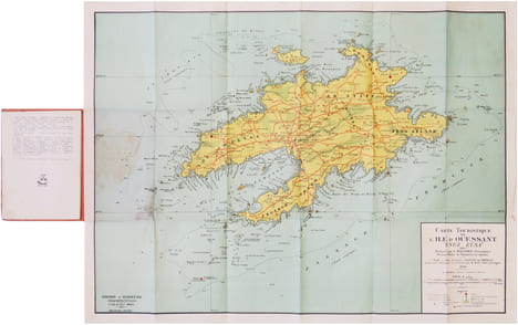  [OUESSANT] Carte touristique et guide de l'île d'Ouessant (Enez Eusa).. GIRARD (Émile) & BARRÈRE (Henry).