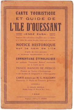  [OUESSANT] Carte touristique et guide de l'île d'Ouessant (Enez Eusa).. GIRARD (Émile) & BARRÈRE (Henry).