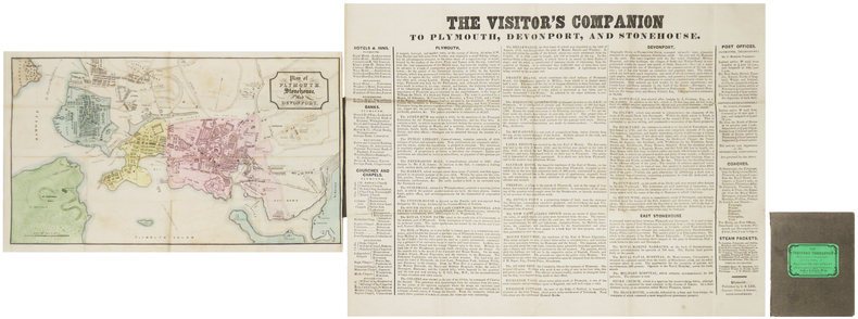  [PLYMOUTH] The Visitor's companion to Plymouth, Devonport, and Stonehouse - Plan of Plymouth, Stonehouse, and Devonport.. LEE (George Samuel).