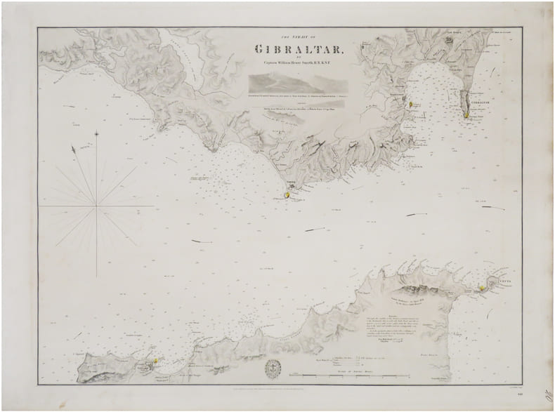  [D&Eacute;TROIT de GIBRALTAR] The strait of Gibraltar.. SMYTH (William Henry).