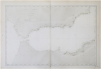  [D&Eacute;TROIT de GIBRALTAR/M&Eacute;DITERRAN&Eacute;E] Carte de l'entr&eacute;e de la M&eacute;diterran&eacute;e comprenant la c&ocirc;te d'Espagne de Huelva au Cap de Palos et la c&ocirc;te d'Afrique ...