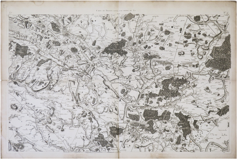 [BEAUVAIS] Carte de Cassini. Feuille n&deg;2. Beauvais.. CASSINI de THURY (C&eacute;sar-Fran&ccedil;ois).