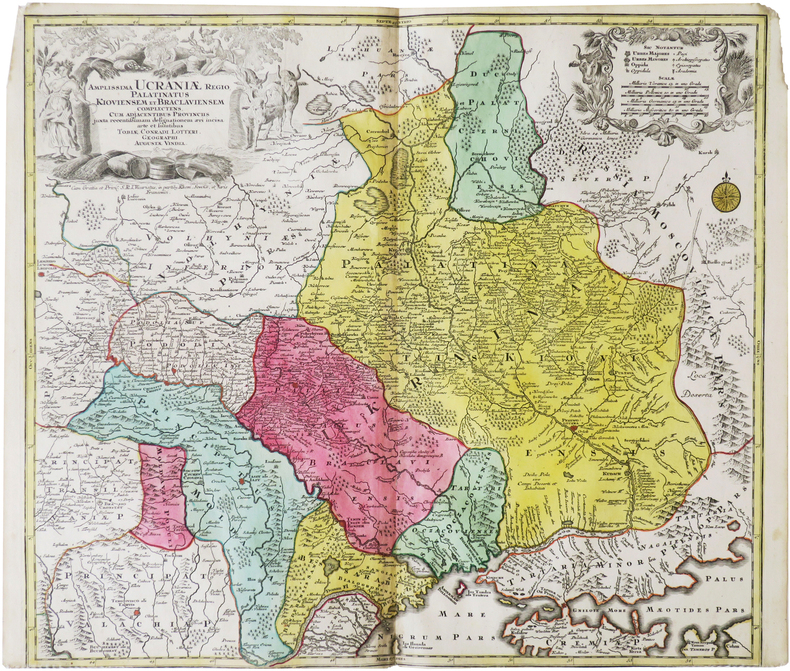  [UKRAINE] Amplissima Ucrani&aelig; regio, Palatinatus Kioviensem et Braclaviensem complectens.. LOTTER (Tobias Conrad).