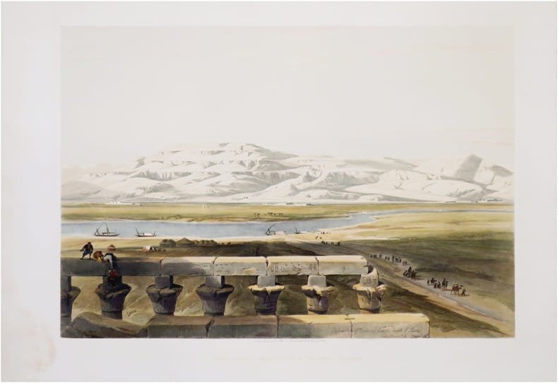  [&Eacute;GYPTE/LOUXOR] Lybian Chain of Mountains, from the Temple of Luxor.. ROBERTS (David).