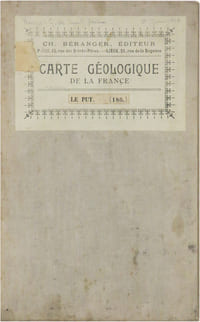  [LE PUY-en-VELAY] Carte topographique de l'État-Major. Carte géologique détaillée. Le Puy. Feuille n°186.