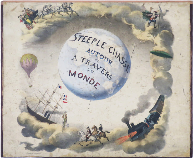  Steeple chasse autour et &agrave; travers le monde - Steeple chasse round the World.. JANNIN (Nicolas Henri).