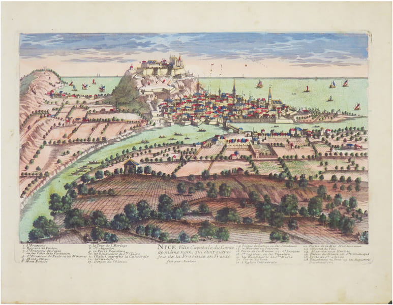 [NICE] Nice, ville capitale du Comt&eacute; de m&ecirc;me nom, qui &eacute;toit autrefois de la Provence en France.. AVELINE (Pierre).