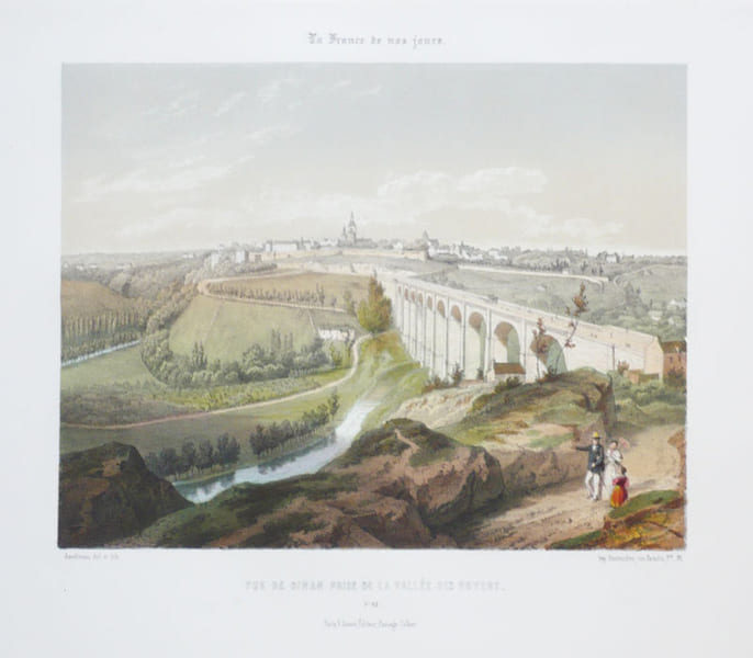 [DINAN] Vue de Dinan prise de la Vall&eacute;e des Noyers.. ASSELINEAU (L&eacute;on-Auguste);