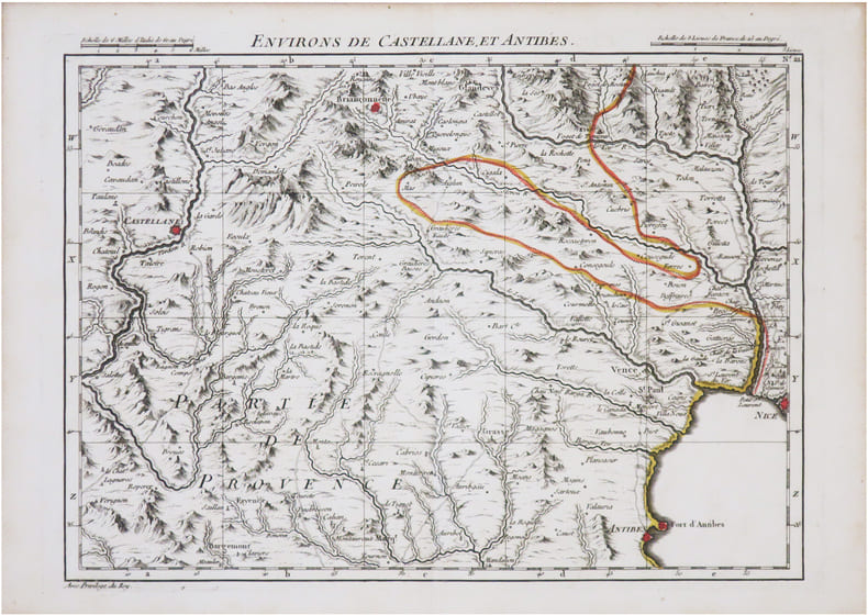  [CASTELLANE & ANTIBES] Environs de Castellane, et Antibes.. DHEULLAND (Guillaume).