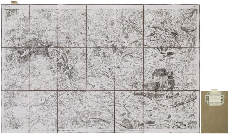  [VAISON-la-ROMAINE] Carte de Cassini. Feuille n&deg;121/17.L. Vaison.. CASSINI de THURY (C&eacute;sar-Fran&ccedil;ois).