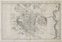  [MONTPELLIER] Plan de la ville et citadelle de Montpellier, avec ses environs.