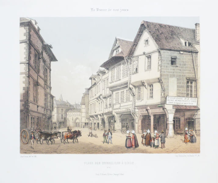 [DINAN] Place des Cordeliers &agrave; Dinan.. ASSELINEAU (L&eacute;on-Auguste);