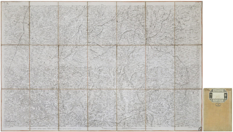 [TULLE] Carte de Cassini. Feuille n&deg;34/15.G. Tulle - Brives - Pompadour.. CASSINI de THURY (C&eacute;sar-Fran&ccedil;ois).