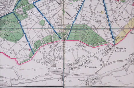  [FORÊT de COMPIÈGNE] Plan de la forêt de Compiègne et de ses environs.. BUSSA (Antoine).