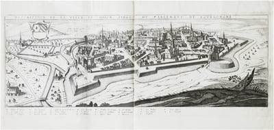  [DIJON] Description de la ville de Dijon siège du Parlement de Bourgongne.