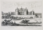  [CHAMBORD] Ve&uuml;e du chasteau de Chambor, du cost&eacute; de l'entr&eacute;e - Prospectus Arcis Regi&aelig;, vulgo dict&aelig; Chambor, prout adeuntibus patet.. SILVESTRE ...