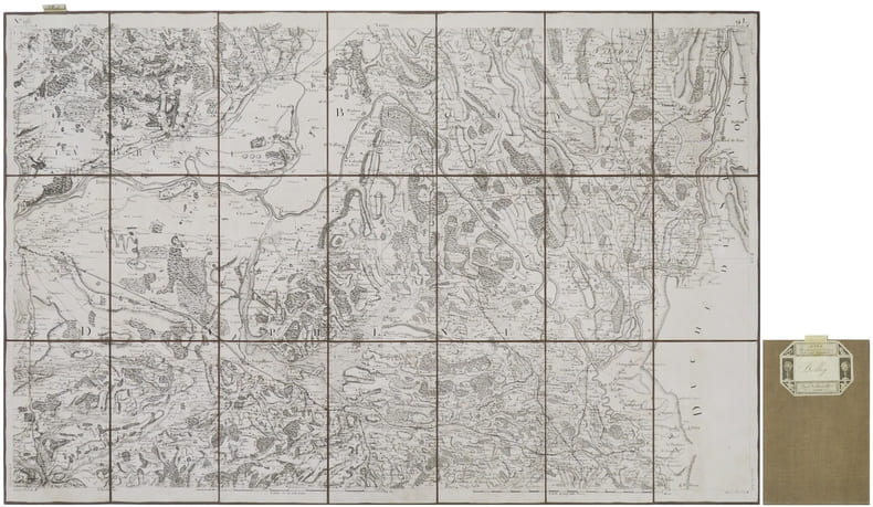  [BELLEY] Carte de Cassini. Feuille n&deg;118/14.L. Belley.. CASSINI de THURY (C&eacute;sar-Fran&ccedil;ois).