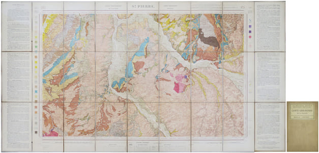  [GÉOLOGIE/SAINT-PIERRE-le-MOÛTIER] Carte topographique de l'État-Major. Carte géologique détaillée. S.t Pierre. Feuille n°135.