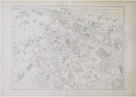 [PARIS 5ème et 6ème arrondissements] 5.e arrond.t du Panthéon - 6.e arrond.t du Luxembourg.. ALPHAND (Jean-Charles Adolphe) & FAUVE (L.).