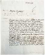 Lettre autographe signée au comte de Peynier. par [SAINT-DOMINGUE] — HANUS DE JUMECOURT (Charles Arnould Ignace.