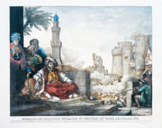 Massacre des Mamlouks rebelles au chateau du Caire le 1. mars 1811. par [EGYPTE] — VERNET (Horace).