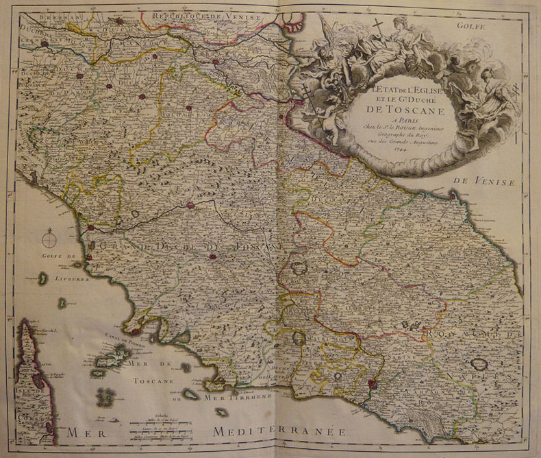  L'État de l'Eglise et le Gd duché de Toscane.. LE ROUGE (Georges-Louis);