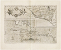  Hispaniolae, Cubae, aliarumque insularum circumiacientium, delineatio - Culiacanae, Americae regionis, descriptio.. ORTELIUS (Abraham).