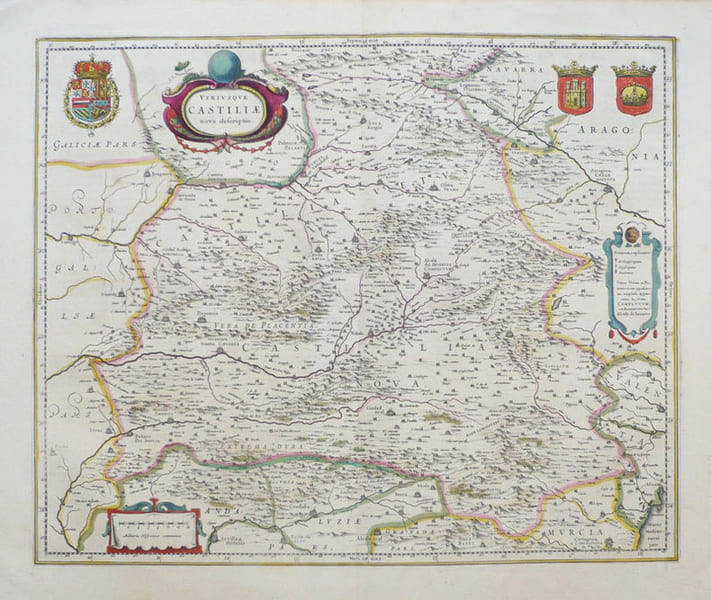  Utriusque Castiliae nova descriptio.. BLAEU (Willem & Johannes);