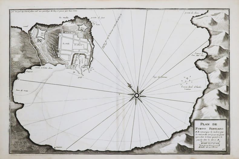 [ELBE] Plan de Porto Ferraro.. AYROUARD (Jacques).