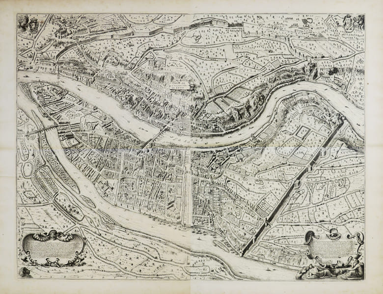  [LYONNAIS] Carte de l'ancienne ville de Lyon.. TARDIEU (Nicolas Henri) & MENESTRIER (Claude-Fran&ccedil;ois).