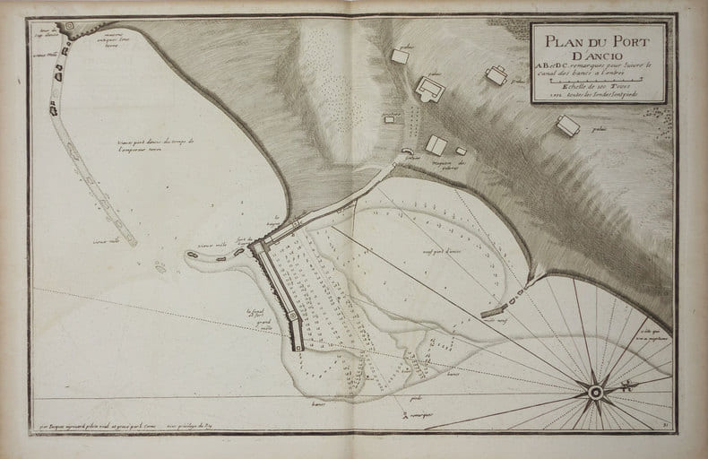  [ANZIO] Plan du port d'Ancio.. AYROUARD (Jacques).