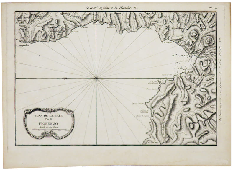  [CORSE] Plan de la baye de St. Fiorenzo.. BELLIN (Jacques-Nicolas).