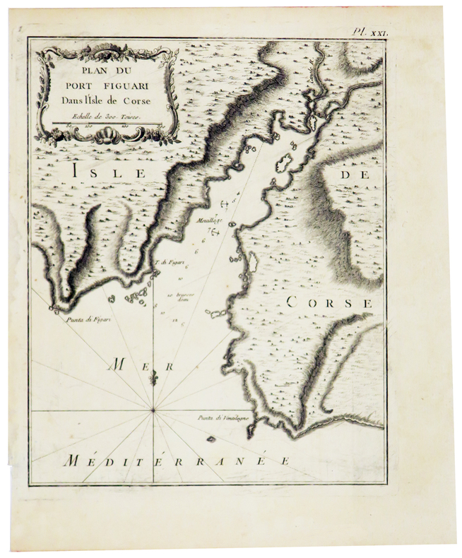  [CORSE] Plan du port Figuari dans l'isle de Corse.. BELLIN (Jacques-Nicolas).