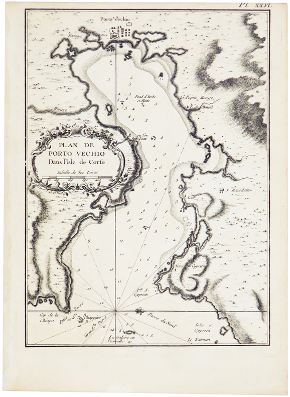  [CORSE] Plan de Porto Vechio dans l'isle de Corse.. BELLIN (Jacques-Nicolas).