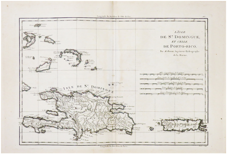  [PORTO-RICO/SAINT-DOMINGUE] L'Isle de St. Domingue et celle de Porto-Rico.. BONNE (Rigobert).