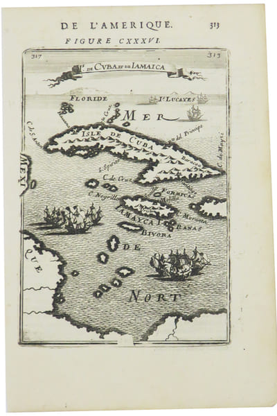  [CUBA] Is. de Cuba et de Jamaica.. MANESSON-MALLET (Allain).