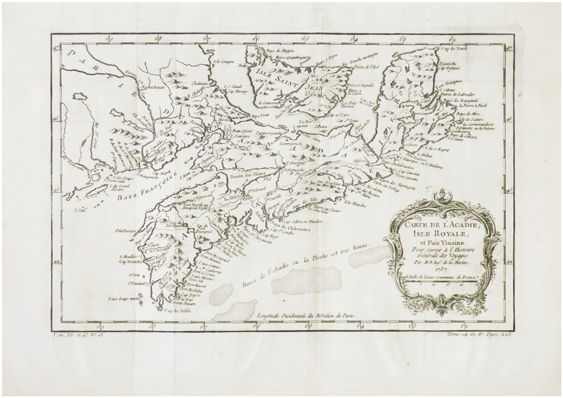  Carte de l'Acadie, Isle Royale.. BELLIN (Jacques-Nicolas).