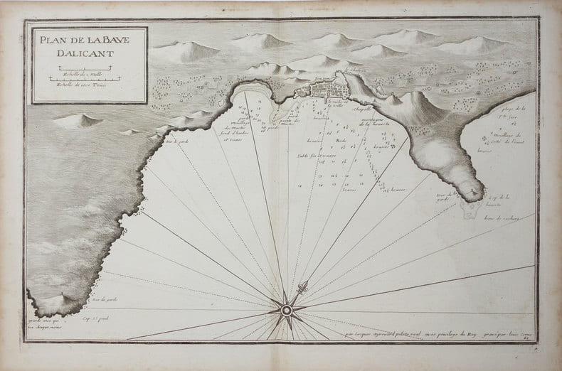  [ALICANTE] Plan de la baye d'Alicant.. AYROUARD (Jacques).
