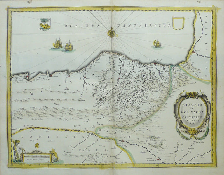  [PAYS BASQUE] Biscaia et Guipuscoa Cantabriae veteris pars.. BLAEU (Johannes);