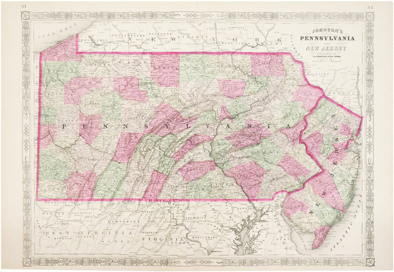  Pennsylvania and New Jersey.. JOHNSON (Alvin Jewett).